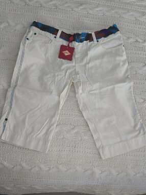 Nwt Oilily White Women's Embroidary Detailed Euro Lux Casual 38